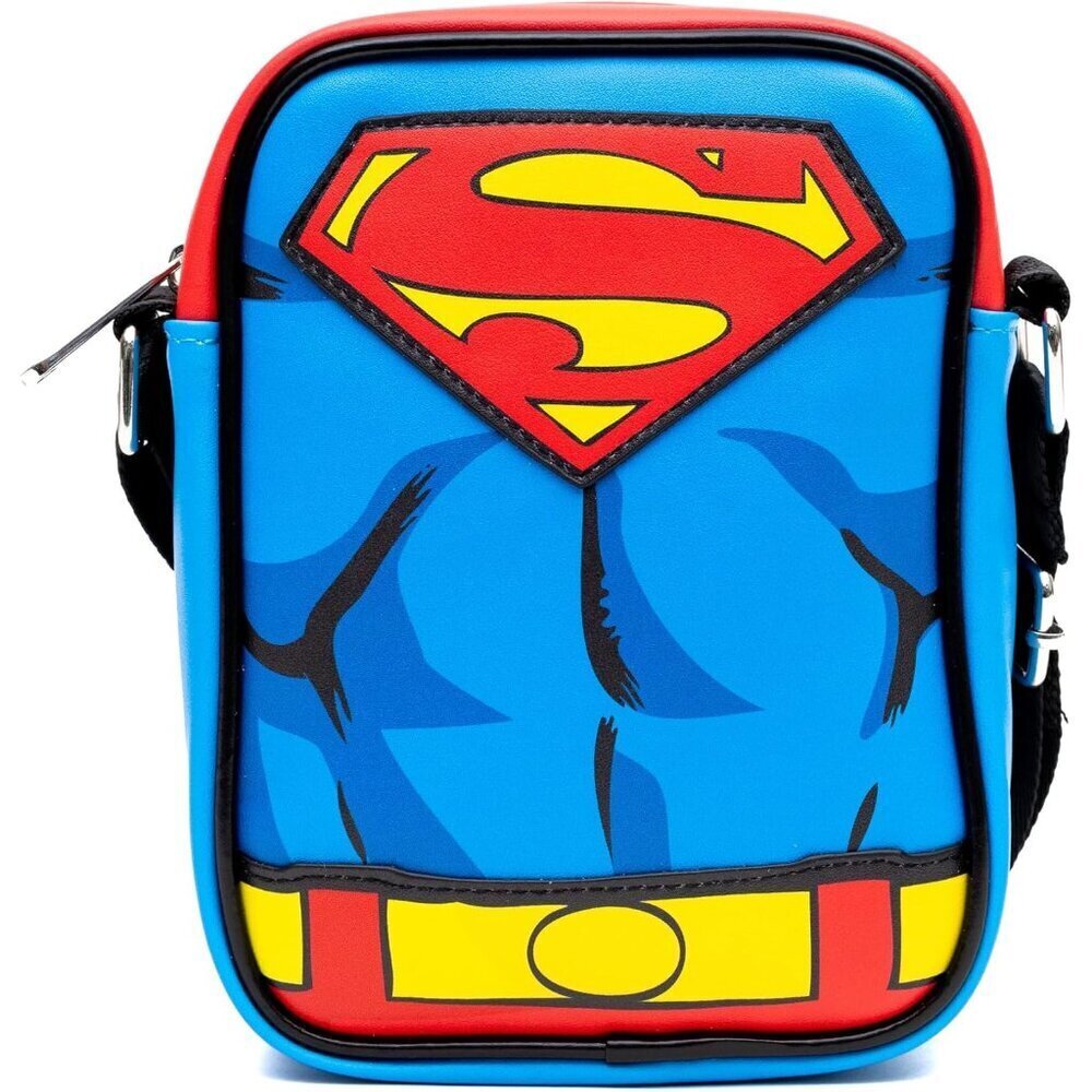 Vegan Leather Crossbody Bag Superman Artwork Adjustable Strap Fandom Accessory